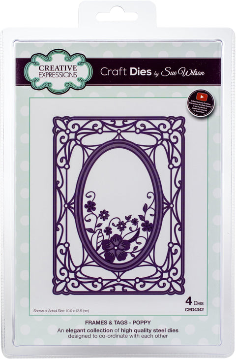 Creative Expressions Craft Dies By Sue Wilson-Frames & Tags-Poppy