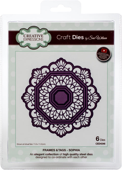 Creative Expressions Craft Dies By Sue Wilson-Frames & Tags-Sophia