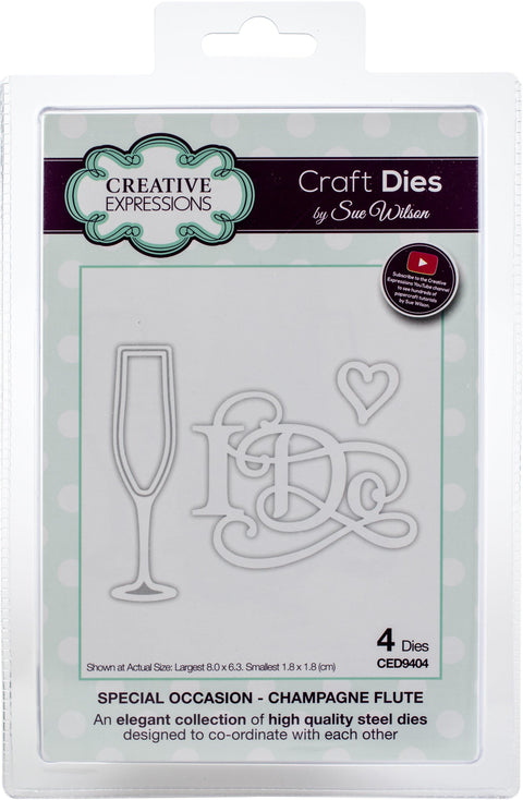 Creative Expressions Craft Dies By Sue Wilson-Special Occasions Champagne Flute