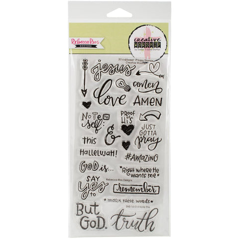 Sweet 'n Sassy Creative Worship Clear Stamps 4"X8"-Note This