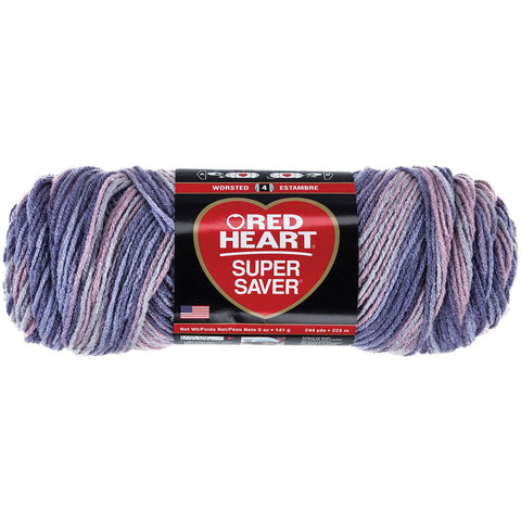 Red Heart Super Saver Yarn-Mulberry Mix