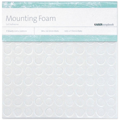 Mounting Foam Dots 3 Sheets/Pkg-(98) 12.5mm & (121) 7.5mm