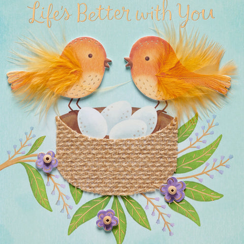 Greeting Card-Birds Easter