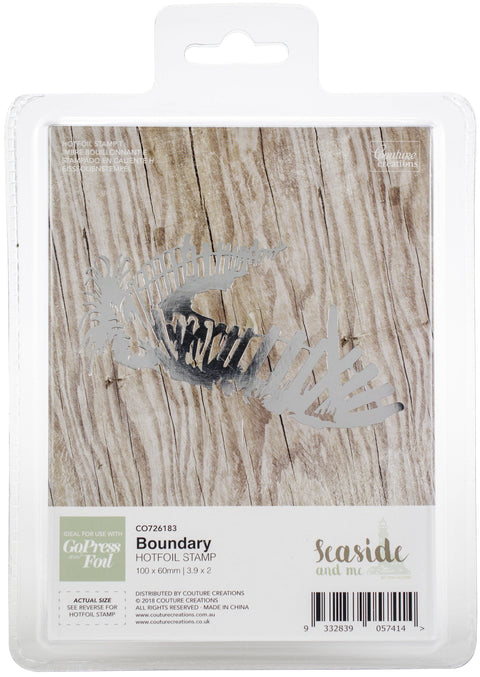 Couture Creations Seaside And Me Hotfoil Stamp-Boundary 3.9"X2"