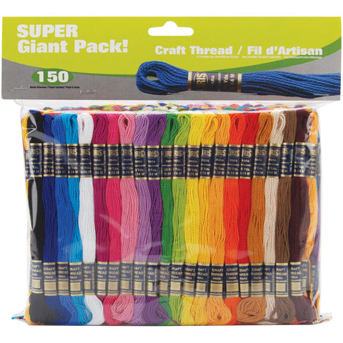 Iris Craft Thread Super Giant Pack 9.9yd 150/Pkg-Assorted Colors