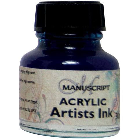 Manuscript Acrylic Artists Ink 30ml-Blue