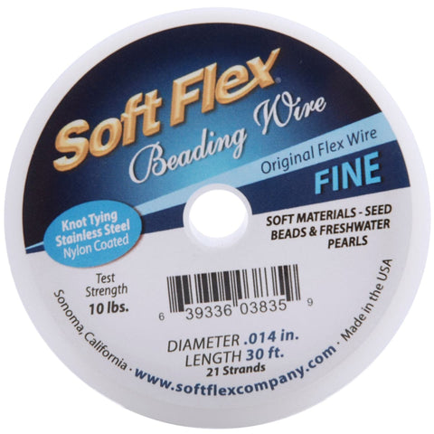 Soft Flex Wire 21-Strand .014"X30'-Satin Silver