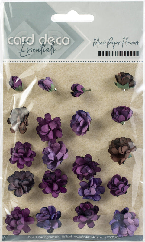 Find It Precious Marieke Card Deco Essentials Paper Flowers-Purple