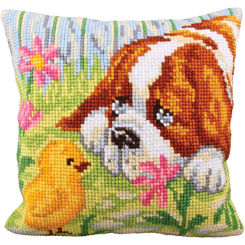 Collection D'Art Stamped Needlepoint Cushion Kit 40X40cm-Encounter