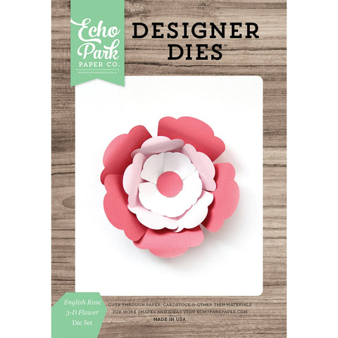 Echo Park Dies-English Rose 3-D Flower