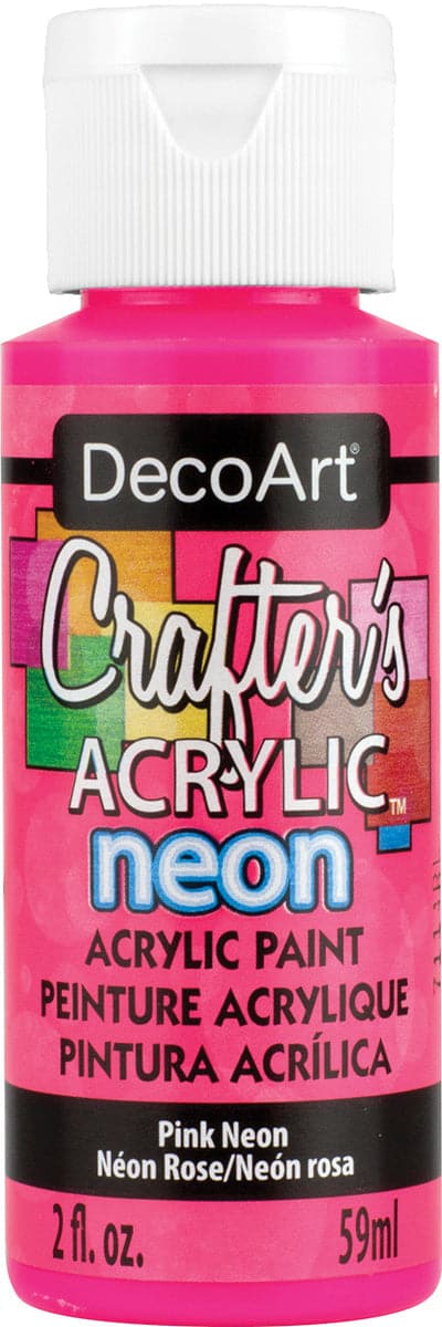 Crafter's Acrylic All-Purpose Specialty Paints 2oz-Pink Neon