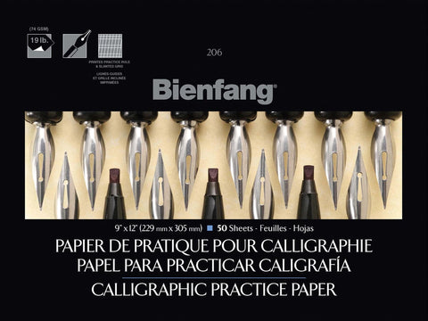 Bienfang Calligraphic Practice Paper Pad 9"X12"-50 Sheets