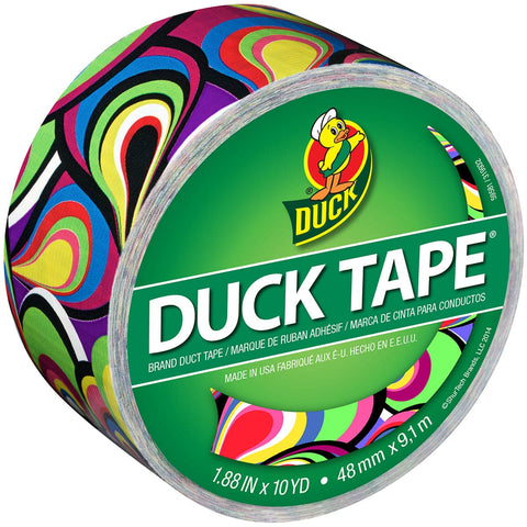 Patterned Duck Tape 1.88"X10yd-Marble Peacock