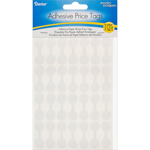 Adhesive Paper Butterfly Tags .5" 112/Pkg-White