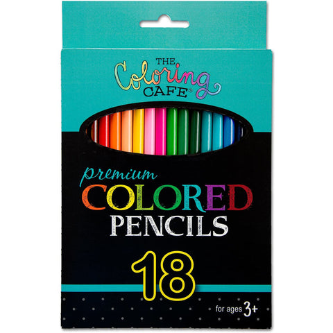 The Coloring Cafe' Colored Pencils 18/Pkg-Assorted Colors