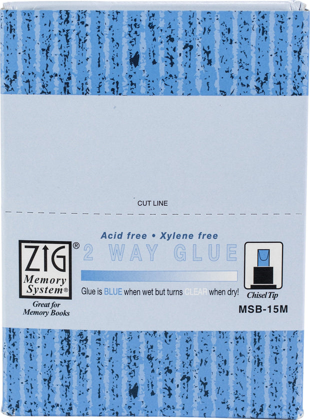 Zig 2-Way Glue Pen 12/Pkg-Chisel Tip