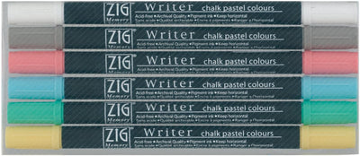 Zig Memory System Writer Chalk Pastel Dual-Tip Markers 6/Pkg-