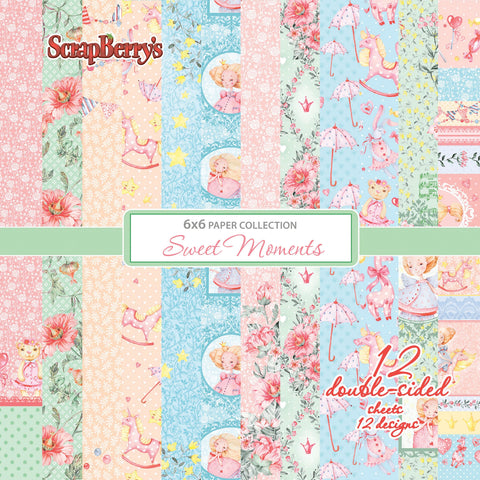ScrapBerry's Sweet Moments Paper Pack 6"X6" 12/Pkg-6 Double-Sided Designs/2 Each
