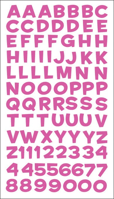 Sticko Alphabet Stickers-Fun House Pink Metallic