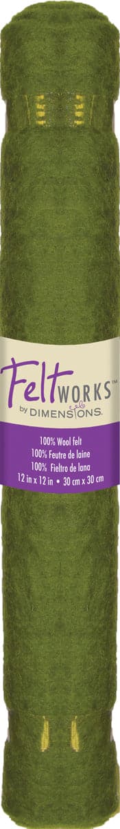 Dimensions Feltworks Felt Roll 12"X12"-Olive