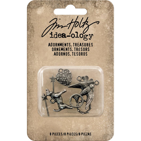 Idea-Ology Metal Adornments 8/Pkg-Treasures Charms & Accents .375" To 875"