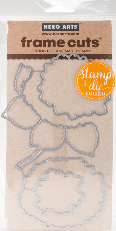 Hero Arts Mounted Rubber Stamp & Die Combo-Large Hydrangea
