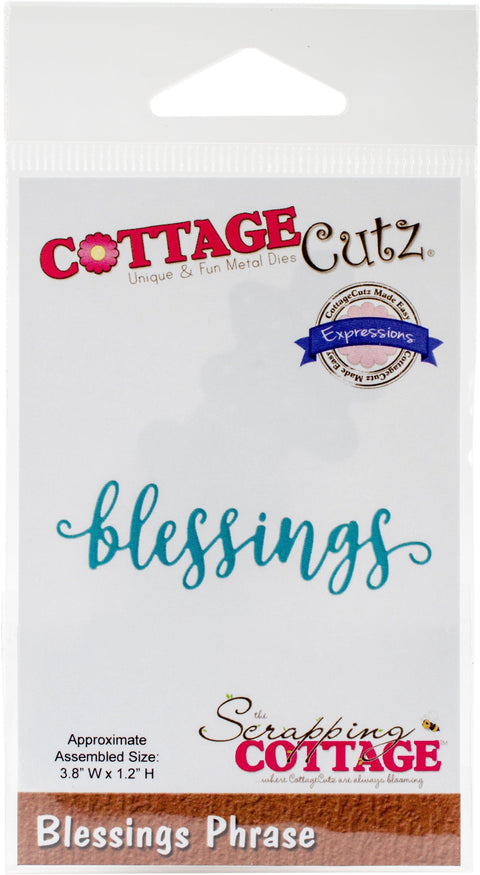 CottageCutz Expressions Plus Die-Blessings 3.8"X1.2"