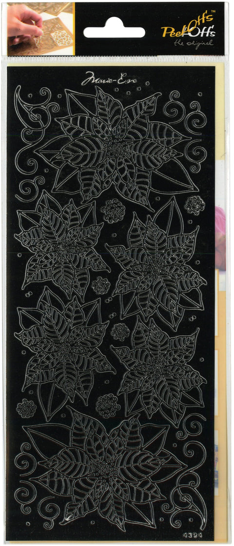 Papicolor Marie Eve Peel Off Stickers 100X255mm-Poinsettia Black