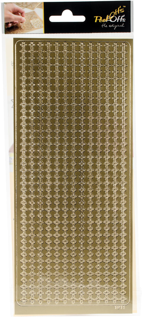 Papicolor Peel Off Gem Stickers 100x255mm-Various Borders Gold