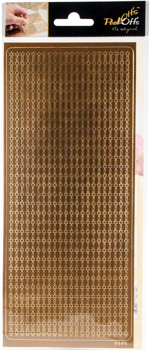 Papicolor Peel Off Gem Stickers 100x255mm-Winter Borders Copper