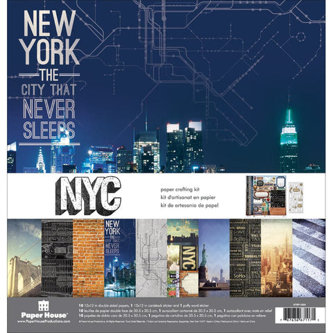 Paper House Paper Crafting Kit 12"X12"-New York City