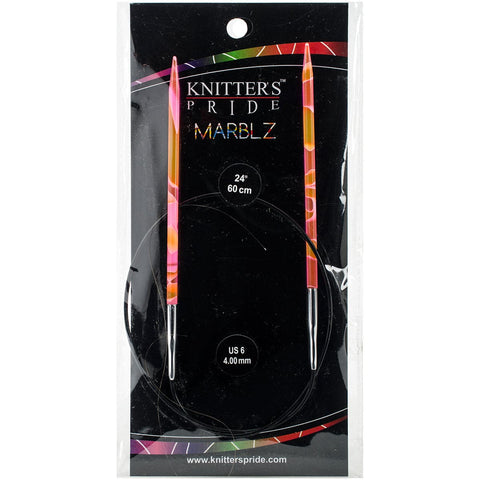 Knitter's Pride-Marblz Fixed Circular Needles 24"-Size 6/4mm
