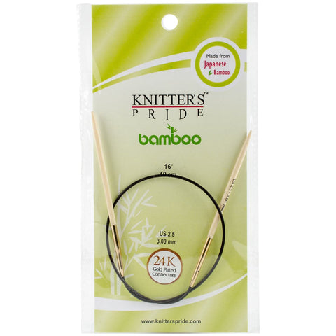 Knitter's Pride-Bamboo Fixed Circular Needles 16"-Size 2.5/3mm