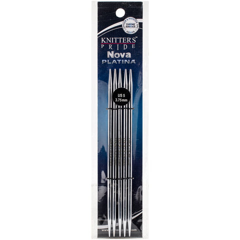 Knitter's Pride-Nova Platina Double Pointed Needles 6"-Size 5/3.75mm
