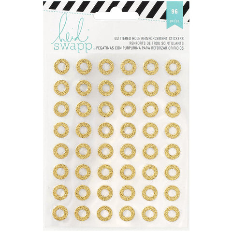 Heidi Swapp Memory Planner Reinforcer Sticker Sheets 2/Pkg-Gold Glitter