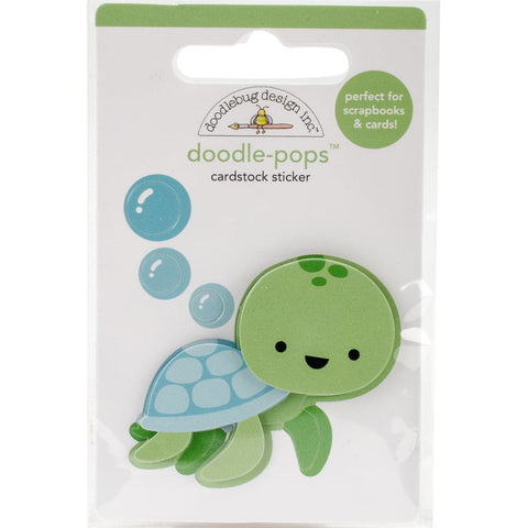 Doodlebug Doodle-Pops 3D Stickers-Tiny Turtle