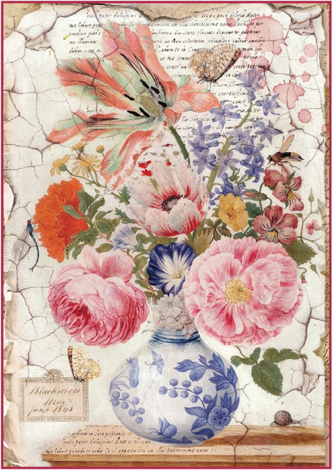 Stamperia Rice Paper Sheet A4-Vintage Vase