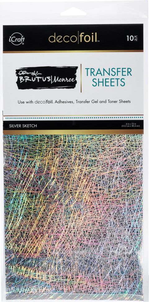 Brutus Monroe Deco Foil Transfer Sheets 6X12 10/Pkg-Silver Sketch –  Direct Home Supplies