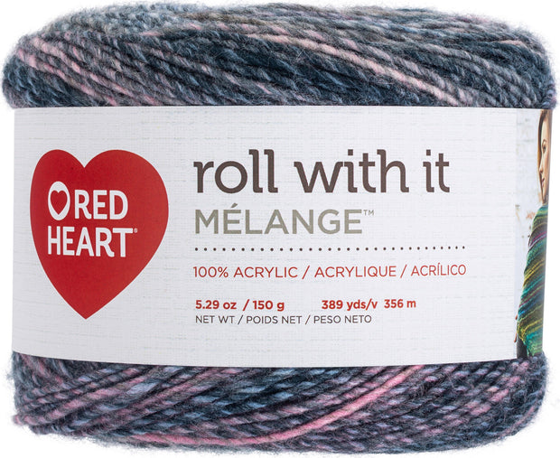 Red Heart Roll With It Melange Yarn-Tabloid