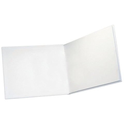 Big Hardcover Blank Book, 11" x 8.5" Landscape, White