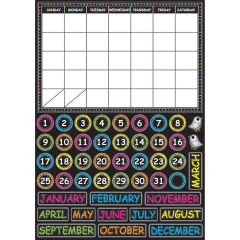 Magnetic Mini Bulletin Board Set, Chalk Calendar