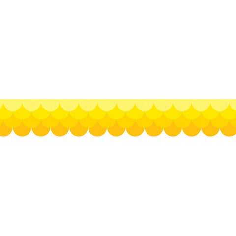 Ombre Yellow Scallops Borders (Paint)
