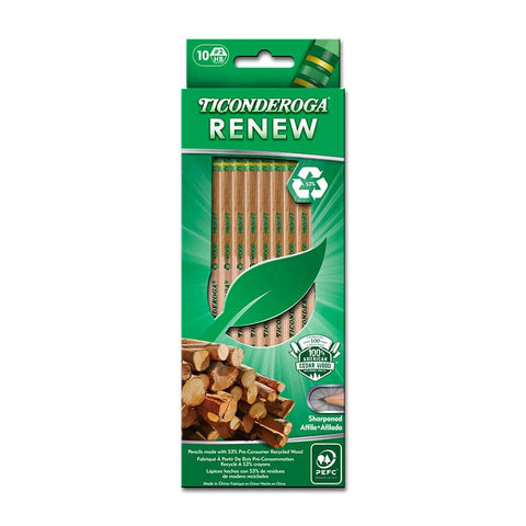 Renew Recycled Wood Pencils, Pack of 10
