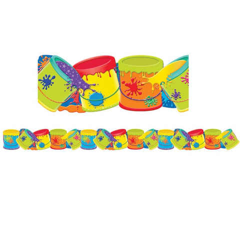 Color My World Paint Buckets Extra-Wide Deco Trim, 37 Feet