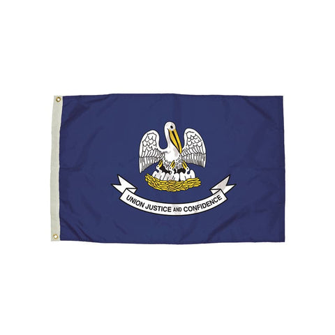 Durawavez Nylon Outdoor Flag with Heading & Grommets, Louisiana, 3ft x 5ft