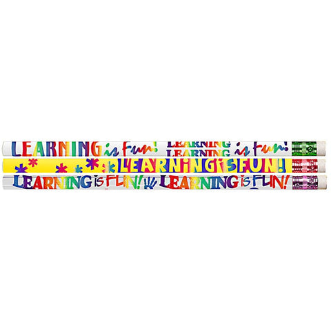 Learning Is Fun Motivational Pencils, Pack of 12