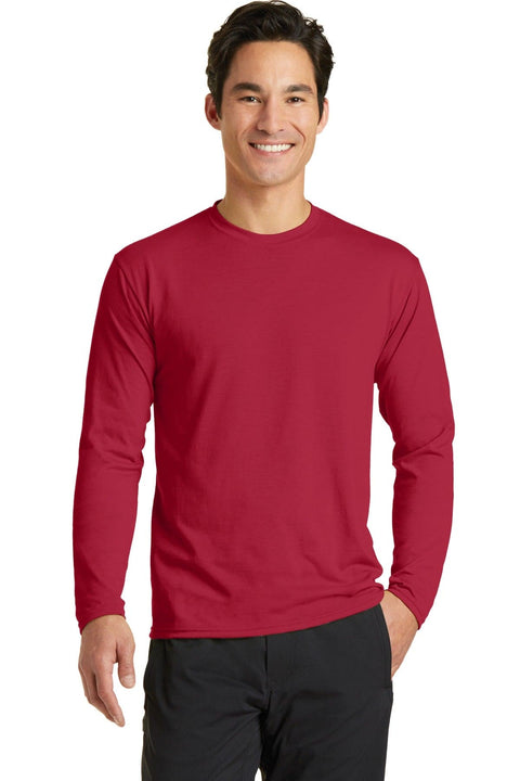 Port & Company &#174;  Long Sleeve Performance Blend Tee. PC381LS 3XL Red