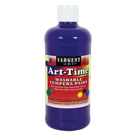 Art-Time® Washable Tempera Paint, Violet, 16 oz.