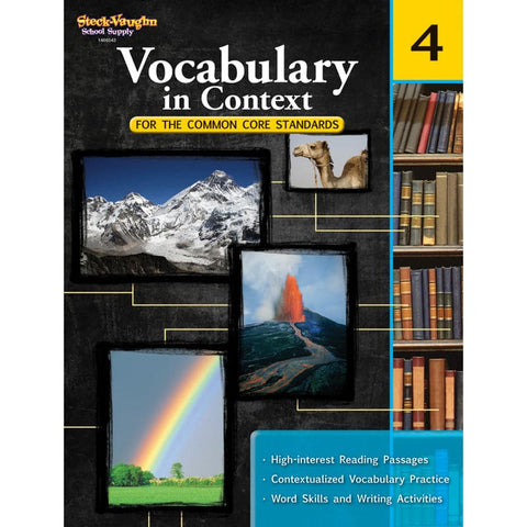 Vocabulary in Context for the Common Core Standards Reproducible, Grade 4