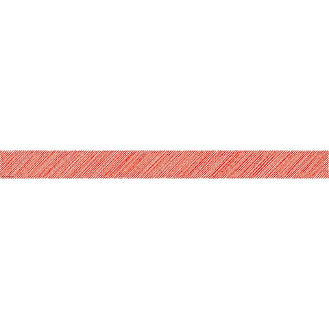 RED SCRIBBLE STRAIGHT BORDER TRIM